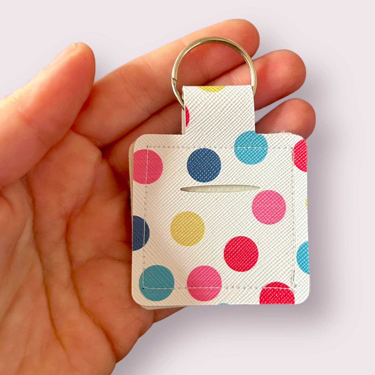 Coin Holder Keychain - spotty 2