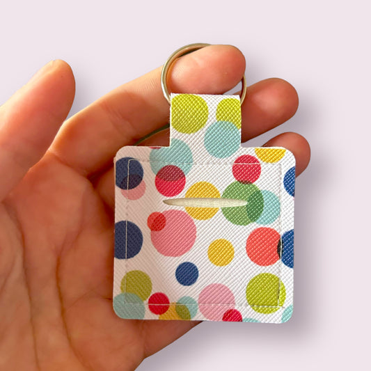 Coin Holder Keychain - spotty 3