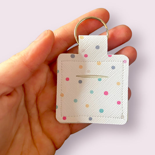 Coin Holder Keychain - spotty 1