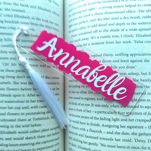 Personalised Acrylic Bookmark